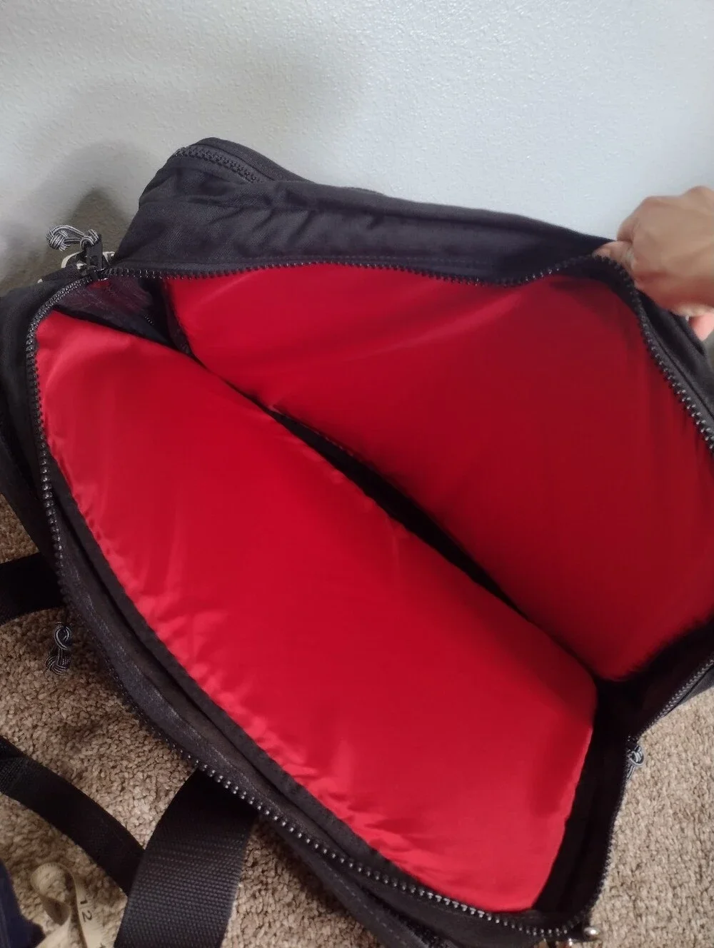 Red Oxx Air Boss Carry-On Bag Black Gray Made in USA Travel Luggage Zippers
